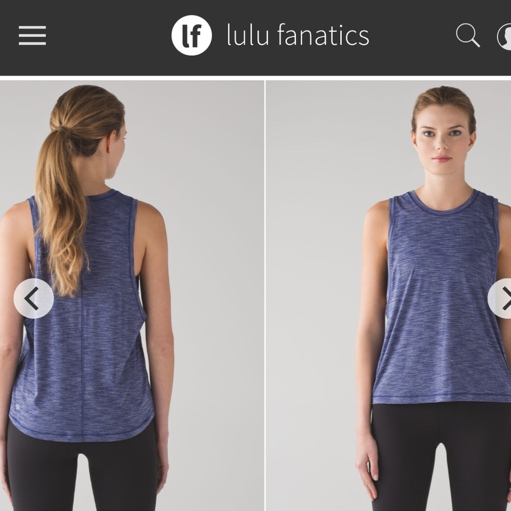 NWT Lululemon Cardio Squad Tank II Sz 12 Heathered Hero Blue Relaxed Fit Workout